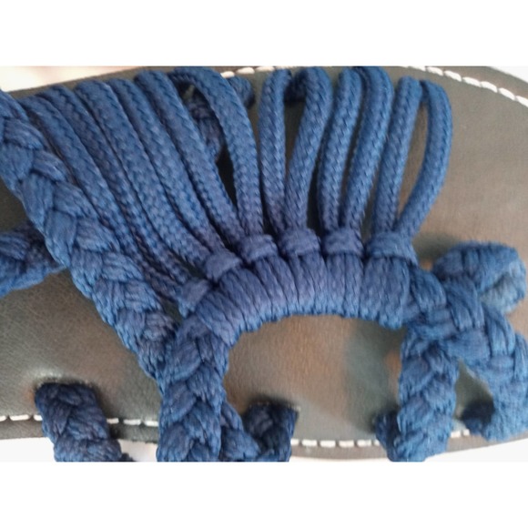 NWT EveRelax Blue Braided Rope Sandals HandWoven - Picture 9 of 10